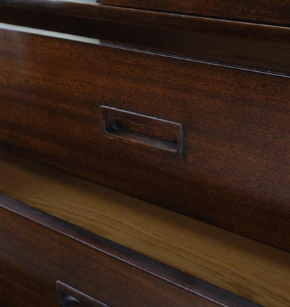 Harvey Probber Espresso Mahogany Sliding Doors 10 Drawers Gentlemen's Chest Mint