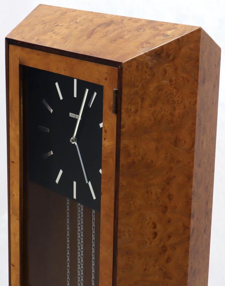Howard Miller Burl Wood Case Grandfather Clock