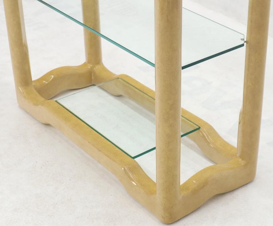 Faux Large Parchment Tall Étagère Shelving Unit