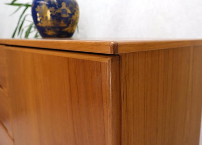 Danish Teak Mid-Century Modern Side by Side Chest of 5 Drawers Door Compartment