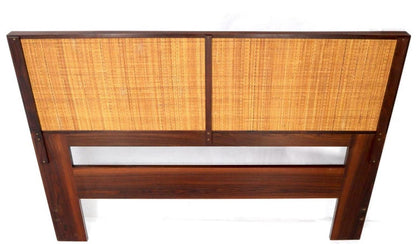 Reversible Cane to Rosewood Queen Size Headboard Bed