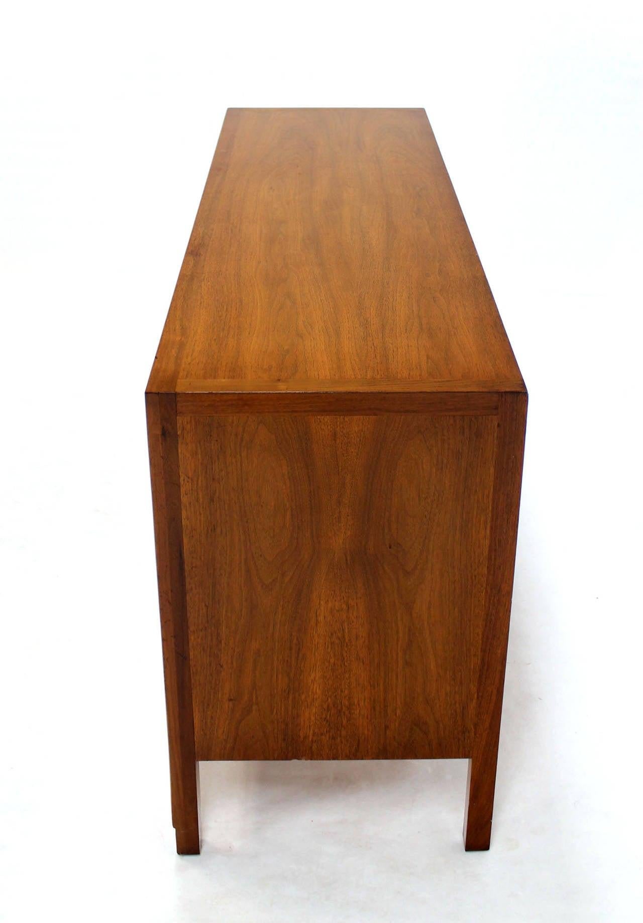 Mid Century Modern John Stuart Book Matched Walnut 8 Drawer Double Dresser MINT!