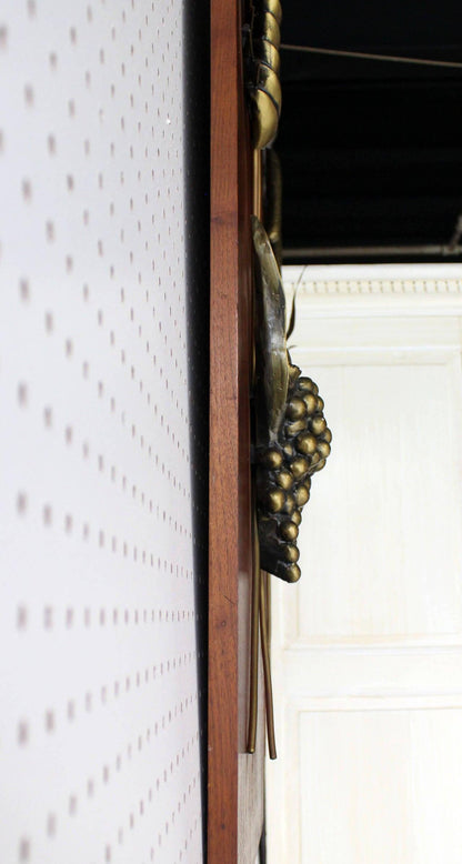 EstablishedLines Non Matching Pair Cast Metal Sculptures of Fruits Solid Walnut Mount Board Mint!