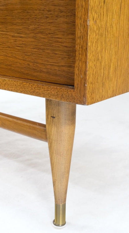 Walnut Tambour Doors Brass Hardware Serpentine Front 8 Drawers Dresser MINT!