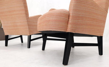 Pair of mid-century modern tall backs lounge chairs