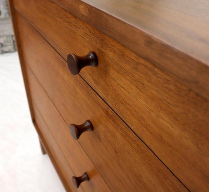 Mid-Century Modern Walnut 8 Drawers Long Dresser Credenza