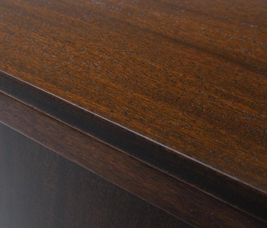 Harvey Probber Espresso Mahogany Sliding Doors 10 Drawers Gentlemen's Chest Mint