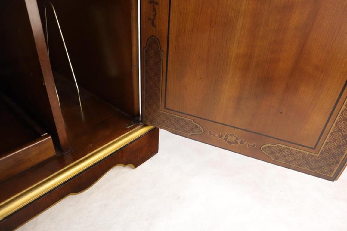 Painted Chinoiserie Two Doors Server Cabinet by Drexel