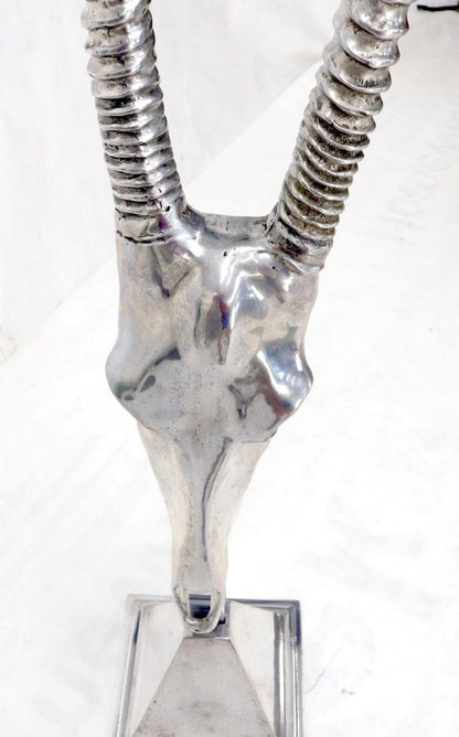 Vintage Arthur Court Tall Sculpture of a Gazelle in Polished Aluminum