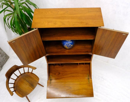 Mid-Century Modern Walnut tall Secretary Desk Bookcase