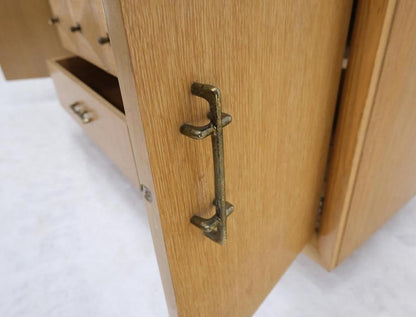 Cerused Oak Mid Century Credenza Sideboard Dresser Cabinet Buffet