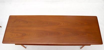 Danish Teak Mid-Century Modern Rectangular One Shelf Coffee Table