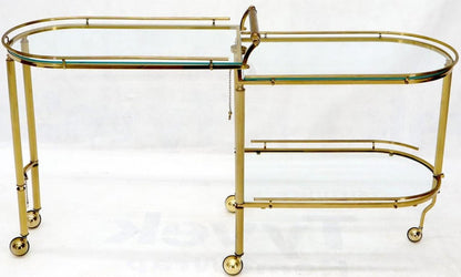 Half Oval Expandable Serving Cart Tray Table