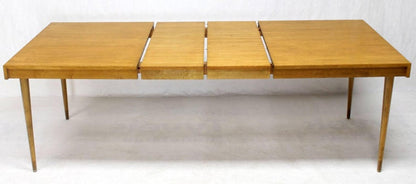 Swedish Blond Birch Dining Table w/ Two Extension Boards Leafs