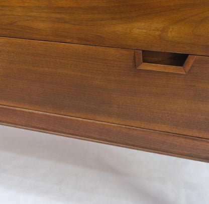 Mid Century John Stuart Walnut 2 Doors 4 Drawers Gentleman's High Chest Dresser