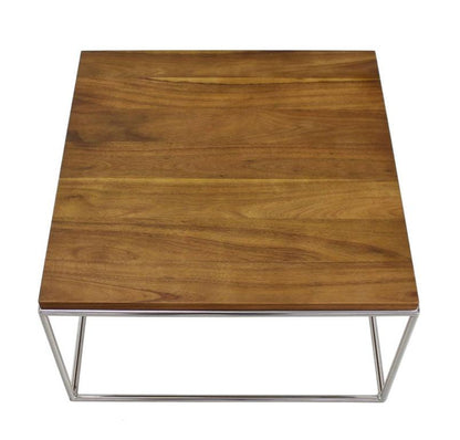 Chrome Cube Nesting End Side Table