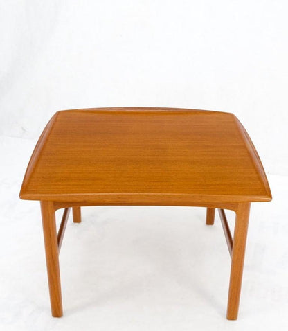 Danish Mid-Century Modern Teak Square Rolled Edges Coffee Table MINT!