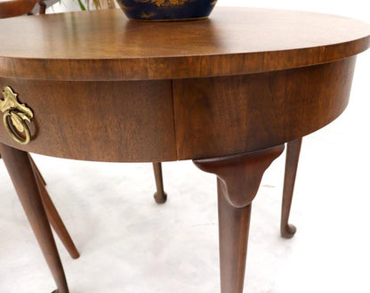 Queen Ann Walnut One Drawer Lamp Side Table Stand by Baker