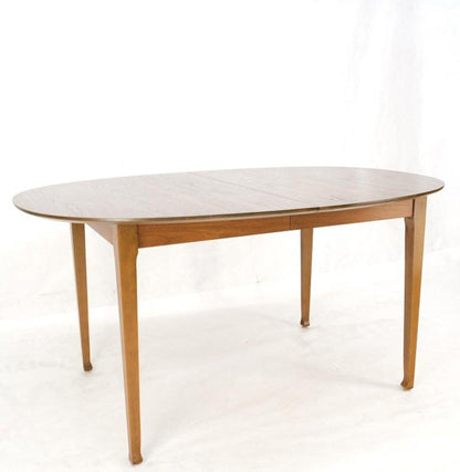 Oval Walnut Square Tapered Legs Mid Century Modern Dining Conference Table Mint