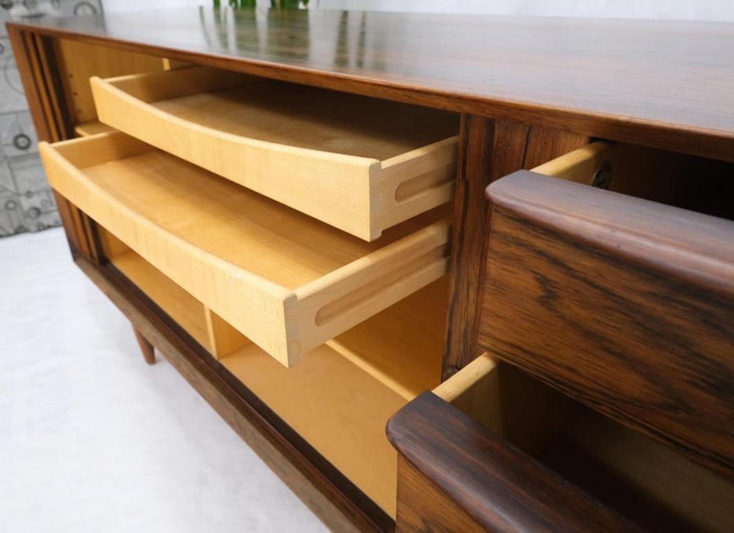 Danish Mid Century Modern Rosewood Tambour Doors Sideboard Credenza Falster