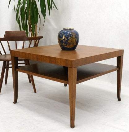 Gibbings for Widdicomb Square Two Tier Walnut End Center Coffee Table