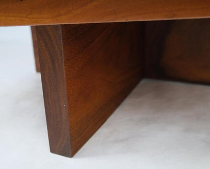 George Nakashima Turned Wood Dowel Shape Leg Single Pedestal Small Desk Mint