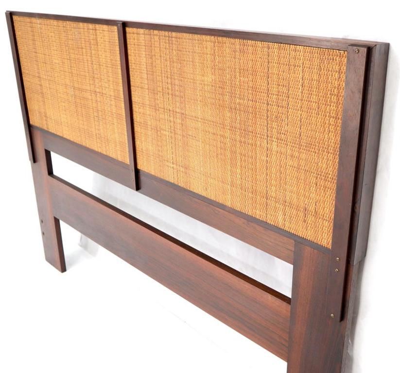Reversible Cane to Rosewood Queen Size Headboard Bed