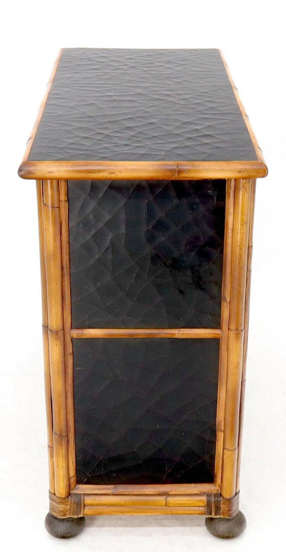 Rattan 7 Drawer Bachelor Chest of Drawers by Baker