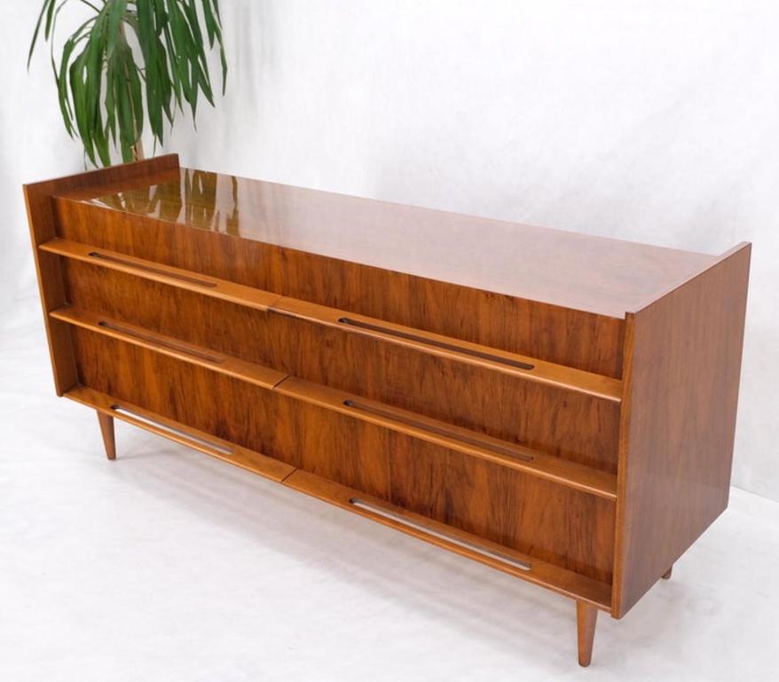 Edmond Spence Lacquered Walnut 6 Drawers Long Dresser Cabinet Credenza Mint!