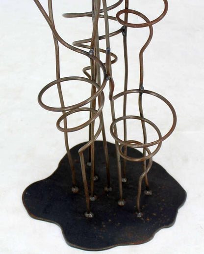 Wrought Iron Sculptural Wine Tree Rack