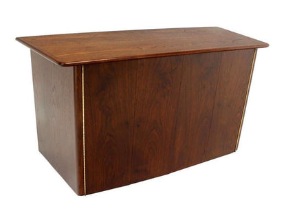 EstablishedLines Pair HANGING Walnut Mid-Century Danish Modern Floating Dressers Console Cabinets