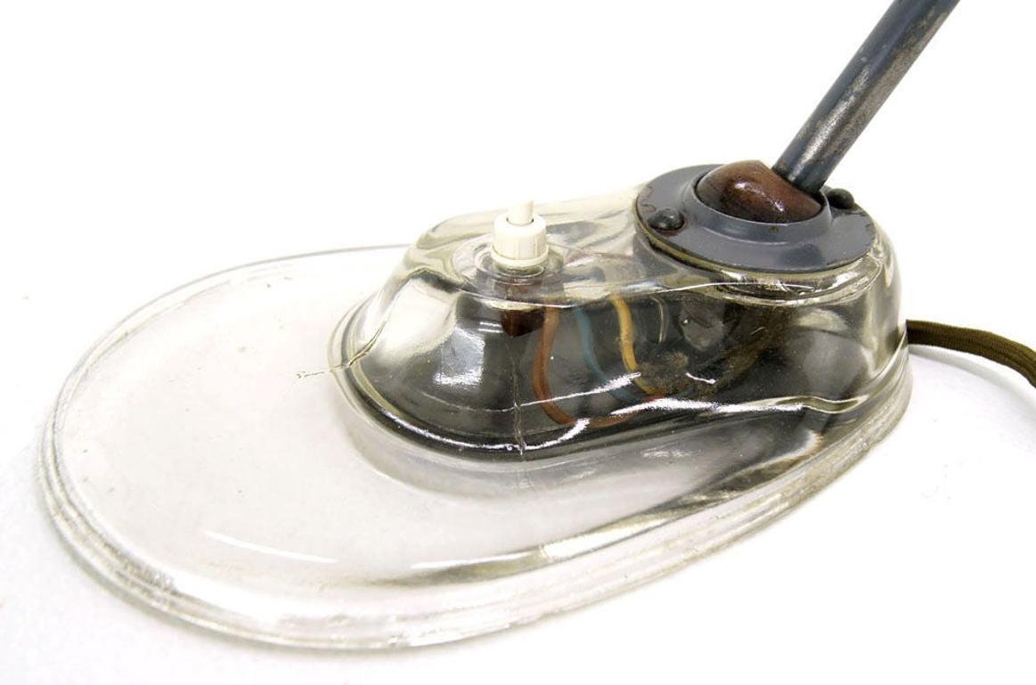 EstablishedLines Marianne Brandt for Kandem Glass Base Table Desk Lamp