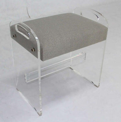EstablishedLines Mid-Century Modern Lucite Piano Window Bench New Upholstery MINT!
