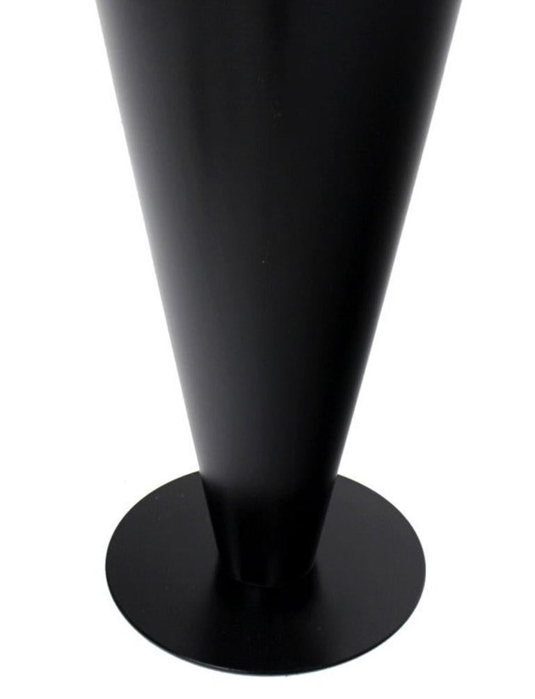 EstablishedLines Apollo Woodworking Black Granite Top Heavy Metal Cone Base Cafe Gueridon Table