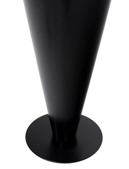 EstablishedLines Apollo Woodworking Black Granite Top Heavy Metal Cone Base Cafe Gueridon Table