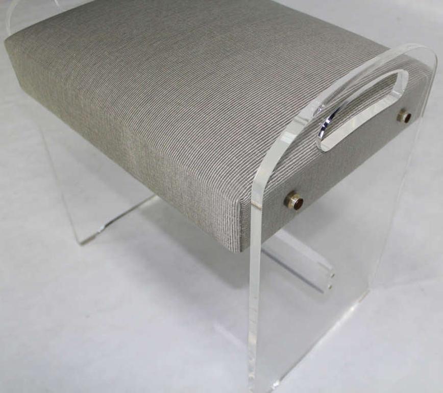 EstablishedLines Mid-Century Modern Lucite Piano Window Bench New Upholstery MINT!
