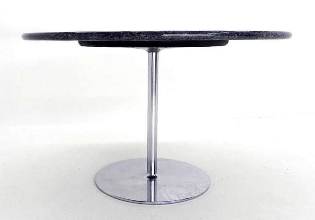 EstablishedLines Mid Century Modern Round Iridescent Granite Tulip Base Dining Center Table MINT!