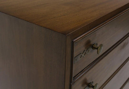 EstablishedLines Johnson John Stuart Mid Century Modern Walnut High Chest Dresser Brass Pull MINT