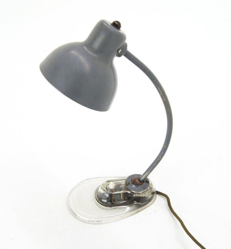 EstablishedLines Marianne Brandt for Kandem Glass Base Table Desk Lamp
