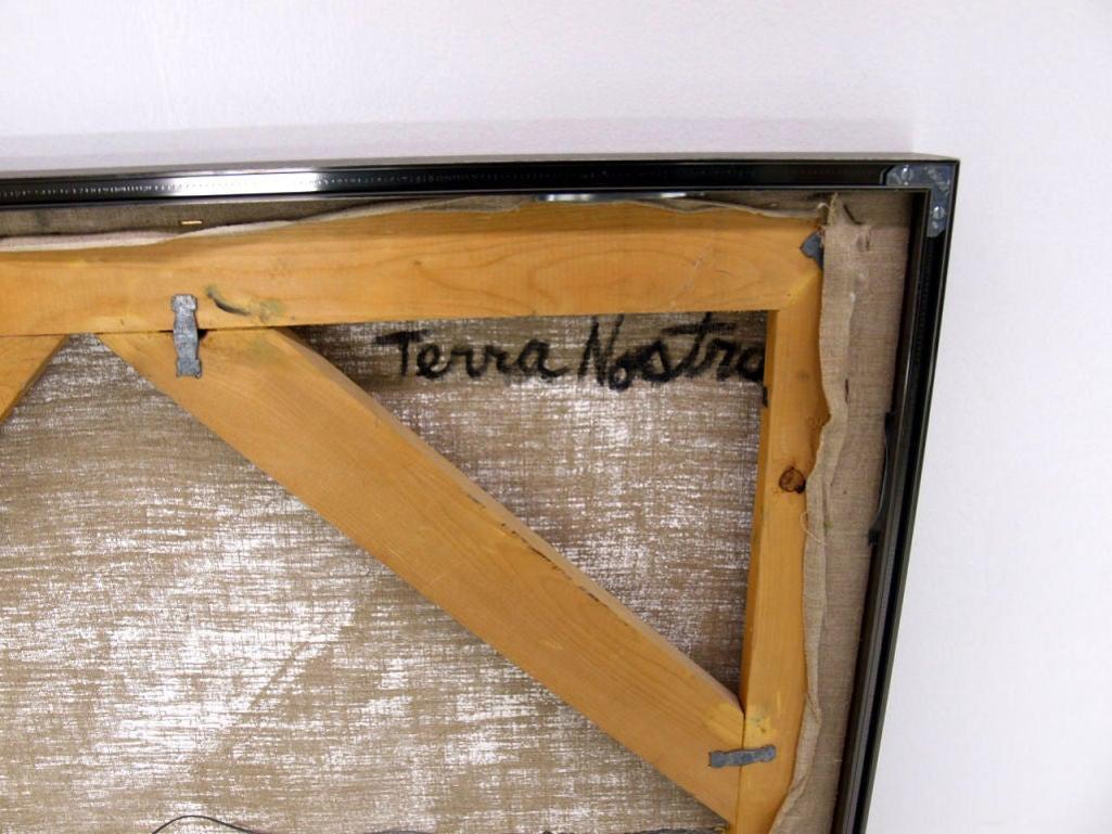 EstablishedLines Terra Nostra Modern Painting by Paul Aho, circa 1987 Mid Century Modern Abstract