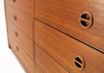 Danish Mid Century Modern Teak Eight Drawer Dresser Credenza Cabinet MINT!