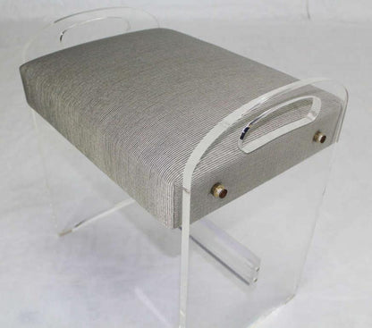 EstablishedLines Mid-Century Modern Lucite Piano Window Bench New Upholstery MINT!