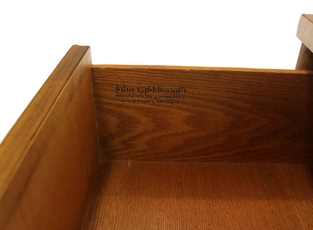 Mid Century Modern Burl Walnut John Widdicomb 9 Drawers Long Dresser Credenza
