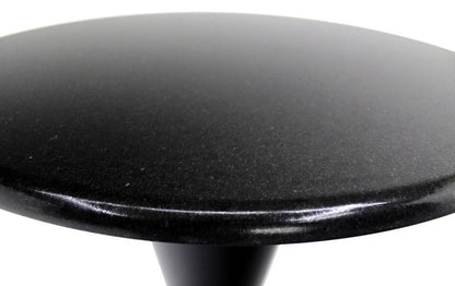 EstablishedLines Apollo Woodworking Black Granite Top Heavy Metal Cone Base Cafe Gueridon Table