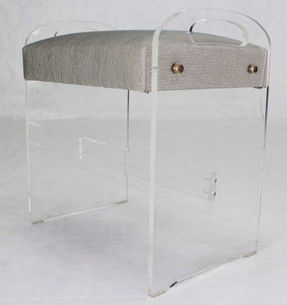 EstablishedLines Mid-Century Modern Lucite Piano Window Bench New Upholstery MINT!