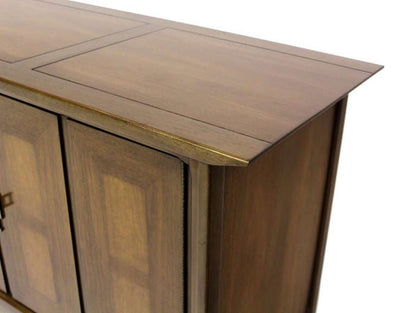 EstablishedLines Mid Century Modern Burlwood Long Credenza 6 Drawers Dresser Matching Mirror MINT