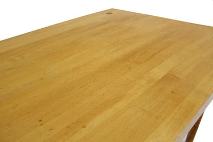 Solid Maple 2" Thick Butcher Block Top Tapered Dowel Legs Writing  Dining Table