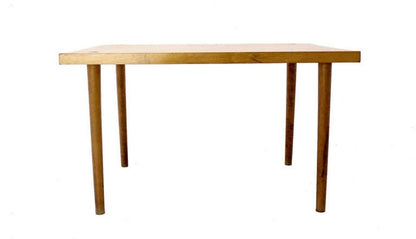 Solid Maple 2" Thick Butcher Block Top Tapered Dowel Legs Writing  Dining Table