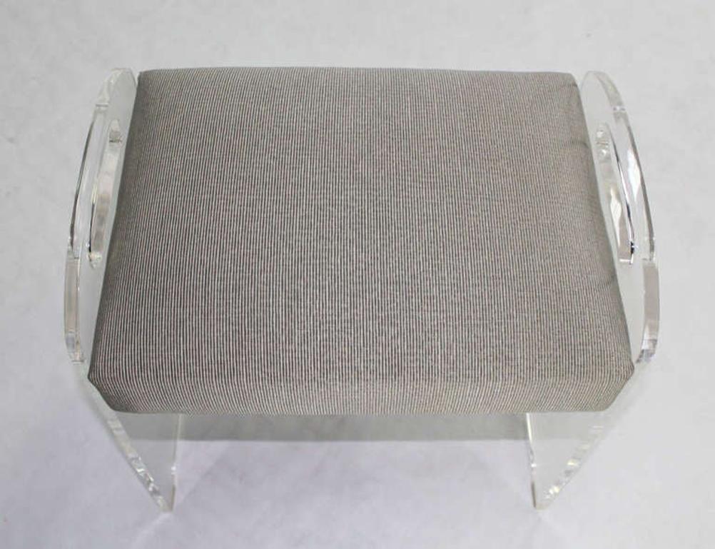 EstablishedLines Mid-Century Modern Lucite Piano Window Bench New Upholstery MINT!
