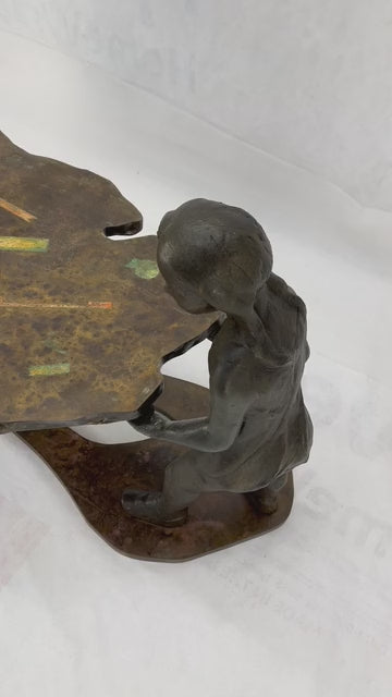 EstablishedLines Rare Signed Philip & Kelvin Laverne "Generation" Sculpture Coffee Table c 1970